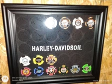 Harley Davidson Poker Chip Showcase Holder