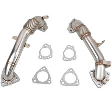 Ss Replacement Exhaust Pipes For 17-20 Silverado Sierra 6.6l L5p Duramax Diesel