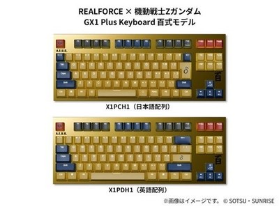 Pre-order REALFORCE x Mobile Suit Zeta Gundam GX1 Plus Keyboard | eBay