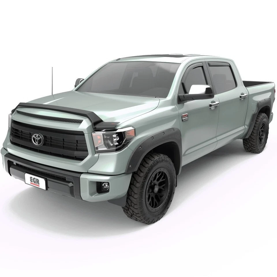 For Toyota Tundra 07-21 Window Visors In-Channel SlimLine Dark Smoke Front & Foto 4 de 4