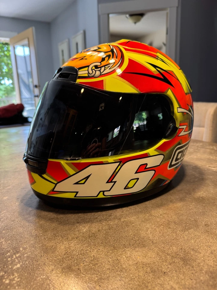 2001 AGV X-Vent Velentino Rossi Sun & Moon Helmet MED - Image 3 of 4