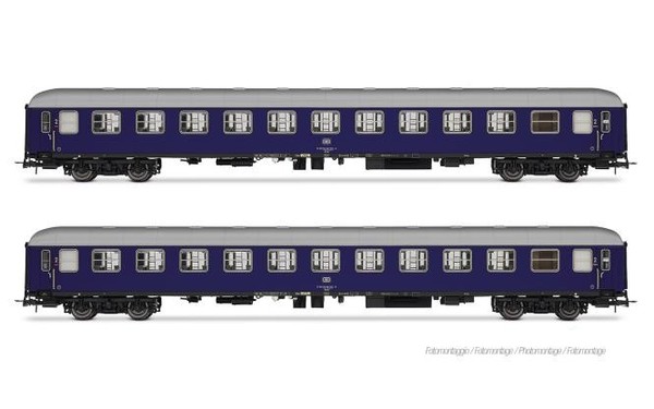 Rivarossi 2-Tlg. Set Liegewagen Bcm 243, Blaue Farbgebung DB HR4415-image