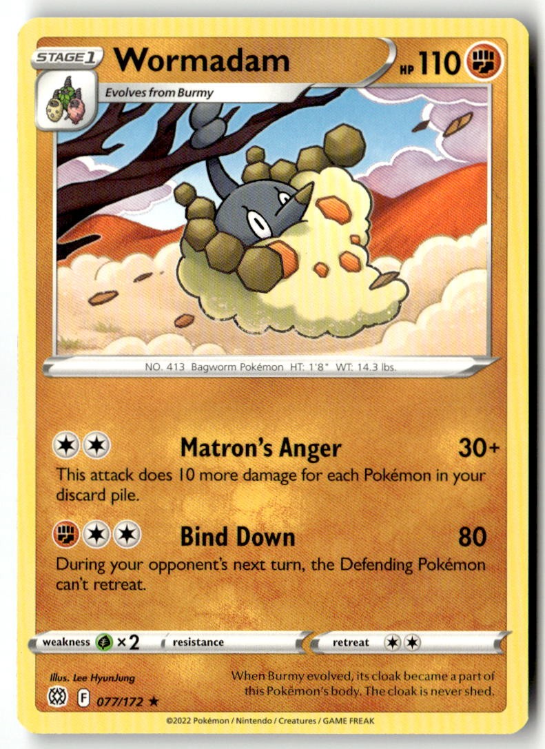 Wormadam (77) 077/172 Rare SWSH09: Brilliant Stars Pokemon Near Mint