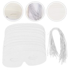 80Pcs DIY Beige Paper Masks for Masquerade Party Reusable Craft Masks Bulk Pack