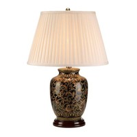 Tischlampe Schreibtischlampe Beistelllampe Schlafzimmerlampe Keramik Creme