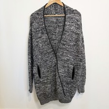 Lululemon Cardi All Day Cardigan Women  s L/XL Gray Black Oversized Merino Wool