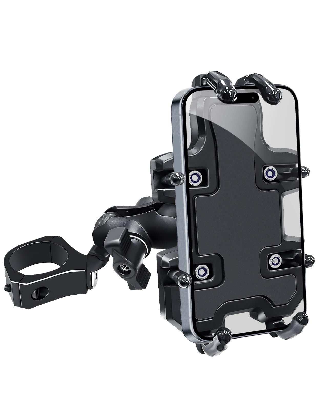 UTV Phone Mount-360 Adjustable Heavy Duty Phone Holder 8 Claws Fits 1.75 to 2...