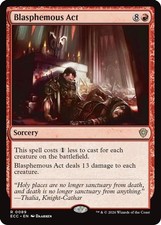 Blasphemous Act 89 Rare Commander: Lorwyn Eclipsed Magic: The Gathering NM