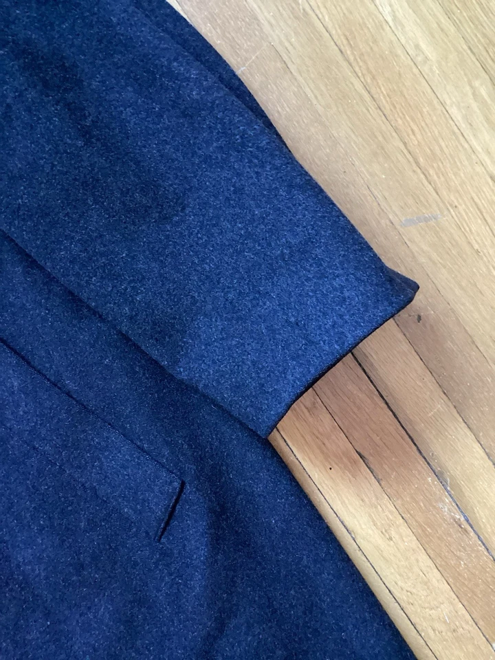 Abrigo Saks Fifth Ave x Loro Piana 42 R gris macizo DB, lana de cordero superfina, como nuevo Foto 3 de 4