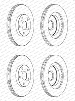 2X Ferodo 296Mm Bremsscheiben BelÜFtet Vorne Passend FüR Lexus ES Toyota Aurion