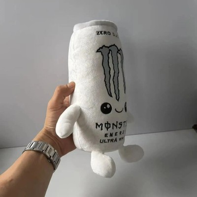 Monster Energy Drink Plush Toy White Zero Sugar Can Soft Stuffed Doll Decor Gift