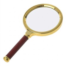10X Handheld Magnifying Glass Retro Reading Glass Eye Loupe 60/70/80mm Portable