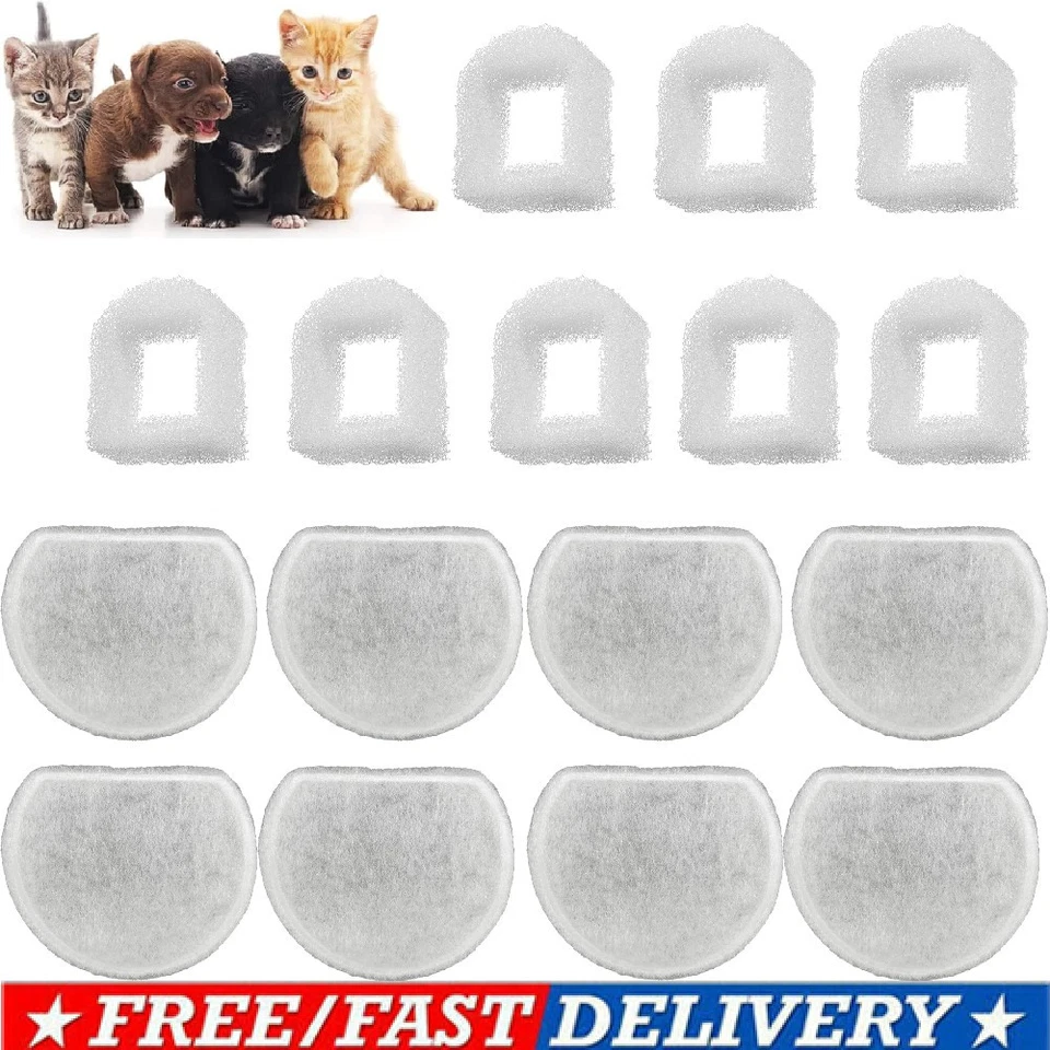 16x Aktivkohlefilter Schaumstoff für Petsafe Drinkwell 360 Trinkbrunnen