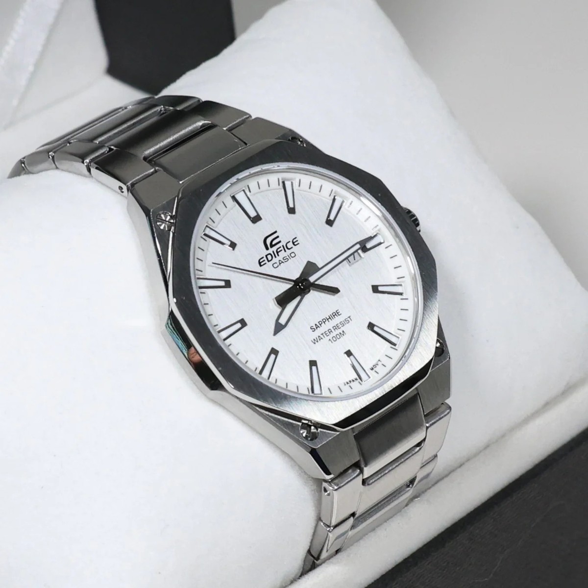 Casio Edifice Men's Silver Dial Stainless Steel Sports Watch EFR