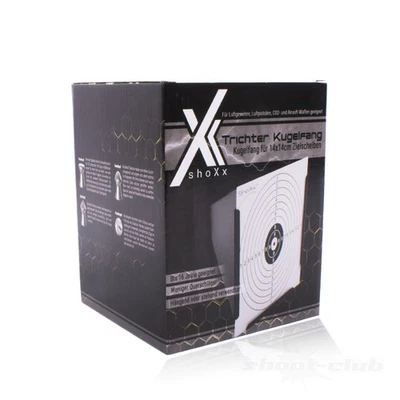 SHOXX Kugelfang 14x14cm Scheibenkasten Luftgewehr Zielscheiben Trichterkugelfang