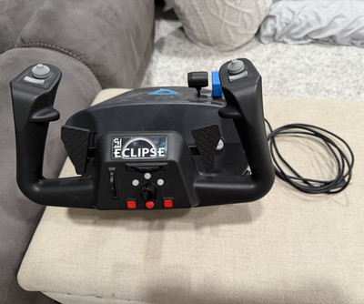 CH Products Eclipse Flight Yoke for PC, Wired Black, Programmable Buttons