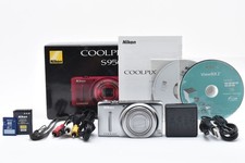 【Quasi inutilizzato con scatola】 Nikon Coolpix S9500 argento 18,1 megapixel fotocamera digitale zoom Giappone
