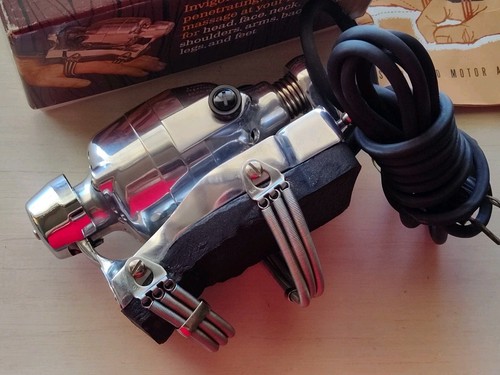 VTG 50s-60s OSTER Model 1-01 Scientific Massager Vibrator w/ Box WORKS GREAT!  - Picture 6 of 22