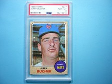 1968 TOPPS MLB BASEBALL CARD #277 JERRY BUCHEK PSA 8 NM/MINT SHARP+ '68 TOPPS GL
