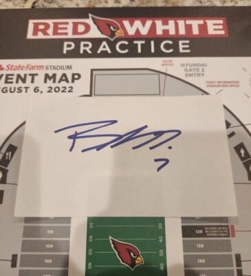 BYRON MURPHY JR Arizona Cardinals Autographed Signed Auto 3x5 Index Card