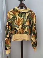 New Women s adidas x FARM Rio Cropped Hoodie Size M