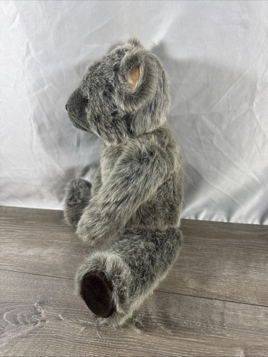 Vintage Little Folk Teddy Bear 19" England Tags Jointed 1982 Plush Stain On Head - Picture 4 of 12