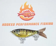 HOOKED PF 120 Jointed Sinking Sunfish Glide Bait Fishing Lure Bass - BLUEGILL NR