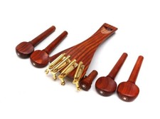 1 Set Rosewood 4/4 Violin kit Violin tailpiece peg chin rest end pin Fine tuners