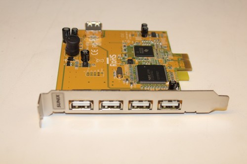 New Sunix USB4414N PCI Express USB 2.0 4+1 ports Card DP/N WD4YG - Picture 4 of 6