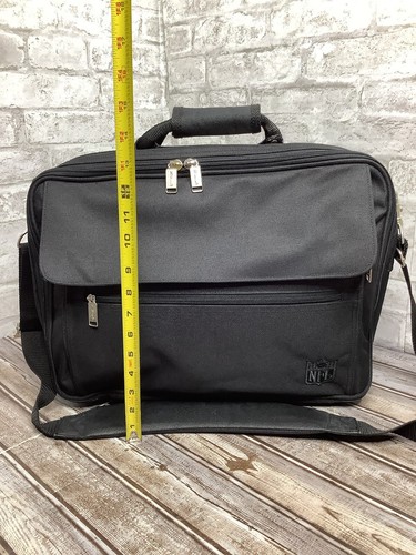 NFL Ballistic Nylon Black Expandable Laptop Tablet Briefcase Rare Football NWOT - Afbeelding 10 van 10