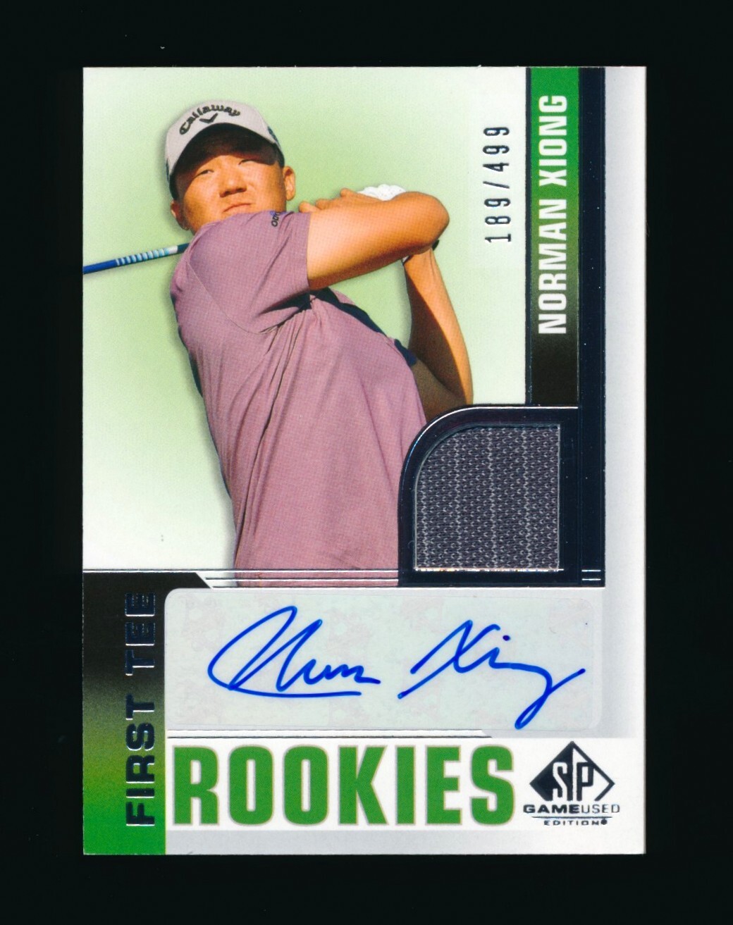 21 Sp Game Used First Tee Rookies Rpa 52 Norman Xiong Auto 1 499 Ebay