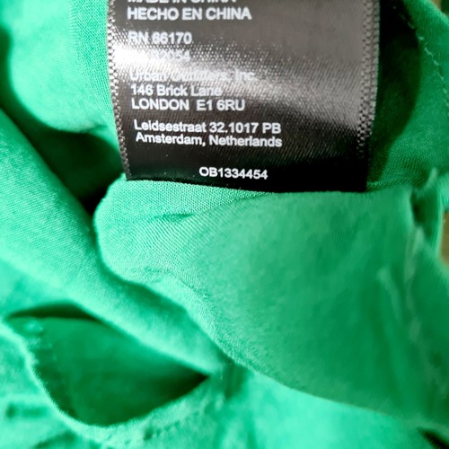 Free People - Emmy Mini Skort - Green Vegan Leather Wrap PU - UK 6 - Picture 8 of 8