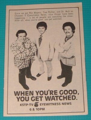 1975 KSTP MINNESOTA TV NEWS AD ~ WALT LYONS RON MAGERS TOM RYTHER Full ...