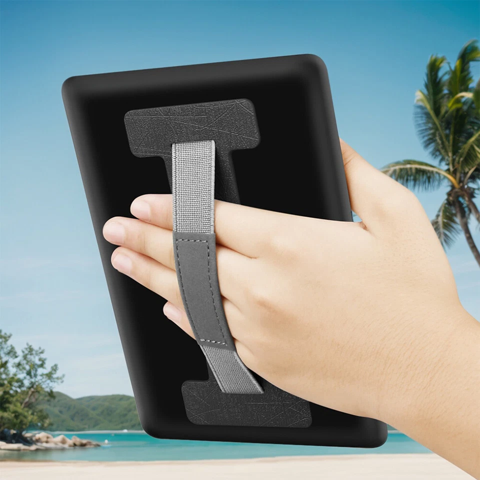 Tablet Handed Grip Strap Holder Tablet Hand Holder for 6-8 Inch Kindle (Grey) - Image 4 of 4