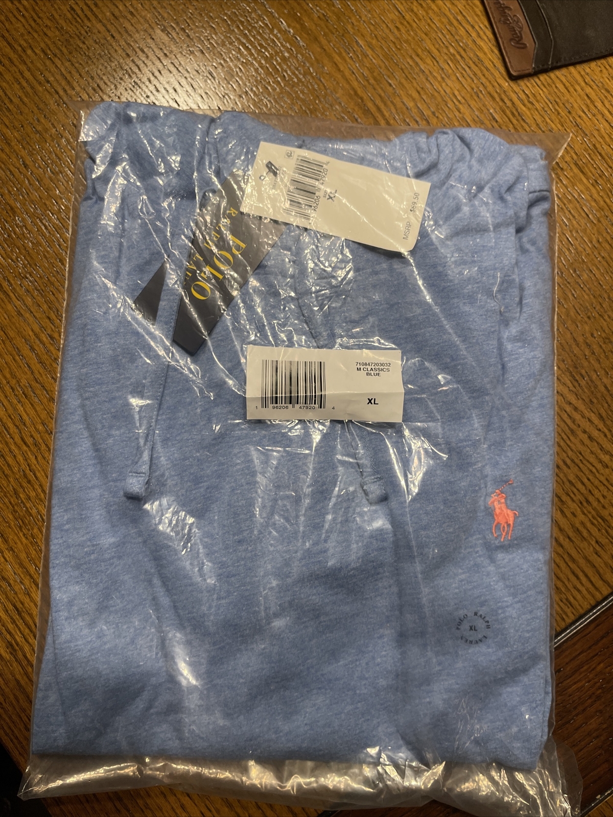 FELPA CON CAPPUCCIO IN JERSEY DA UOMO RALPH LAUREN FIRMA CON LOGO PONY NUOVA CON ETICHETTE 100% COTONE