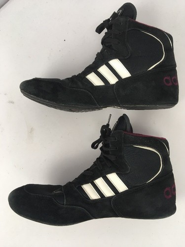 Adidas Rare Vintage 90s 95' CLUB MONDIAL Wrestling Shoes men’s size 12 Black Maroon - Bild 10 von 13