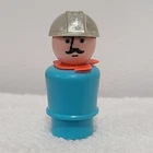 Vintage Fisher Price Little People Construction Worker Blue Body