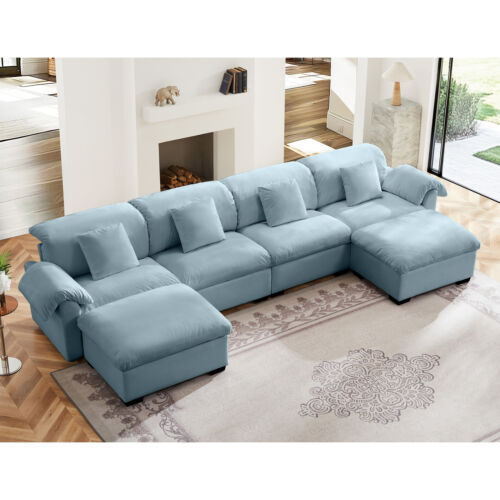 Oversized LargeU Shaped Couch, U Shaped Sectional Cloud Sofa , Sectional Cocuh w