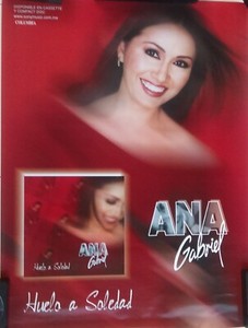 ANA GABRIEL huelo a soledad promo poster 2001