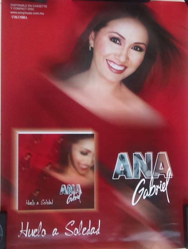 ANA GABRIEL huelo a soledad promo poster 2001