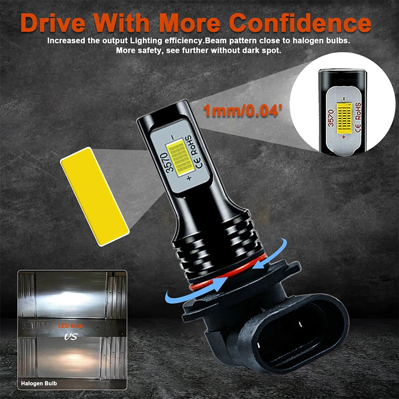 For Subaru Impreza 2008 2009 2010 2011 6X LED Headlight Hi/Lo + Fog Light Bulbs - Image 4 of 4