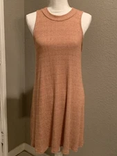 Francesca’s Blu Pepper Rust Sleeveless Dress w/ Leopard Tie NWT NEW Small Summer