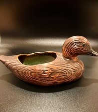Vintage 1981 Ceramic Duck Planter Flower Vase Made in the USA FTDA D-2