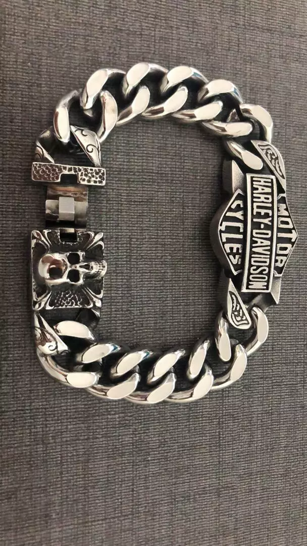 Harley davidson skull best sale bracelet