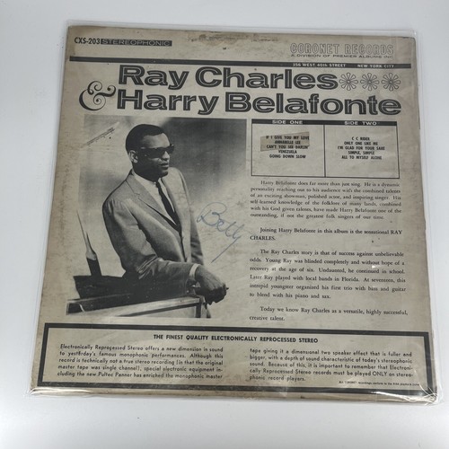 Ray Charles Harry Belafonte The Greatest Ever Vinyl Lp 60’s Reissue Strong G+/G - Picture 2 of 3