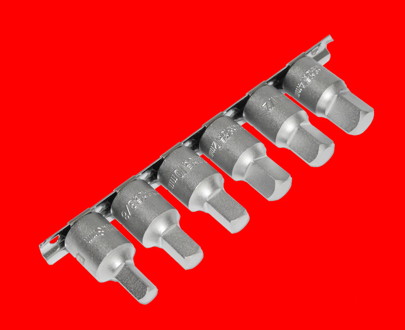 6 tlg Spezial 4-Kant Öldienst Stecknüsse Set 8 - 14mm Für Ölablassschraube B1016