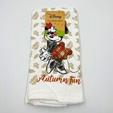 Disney 2 Pack Kitchen Towel Set Minnie Mouse Fall Leaves Autumn 16x26 Cotton