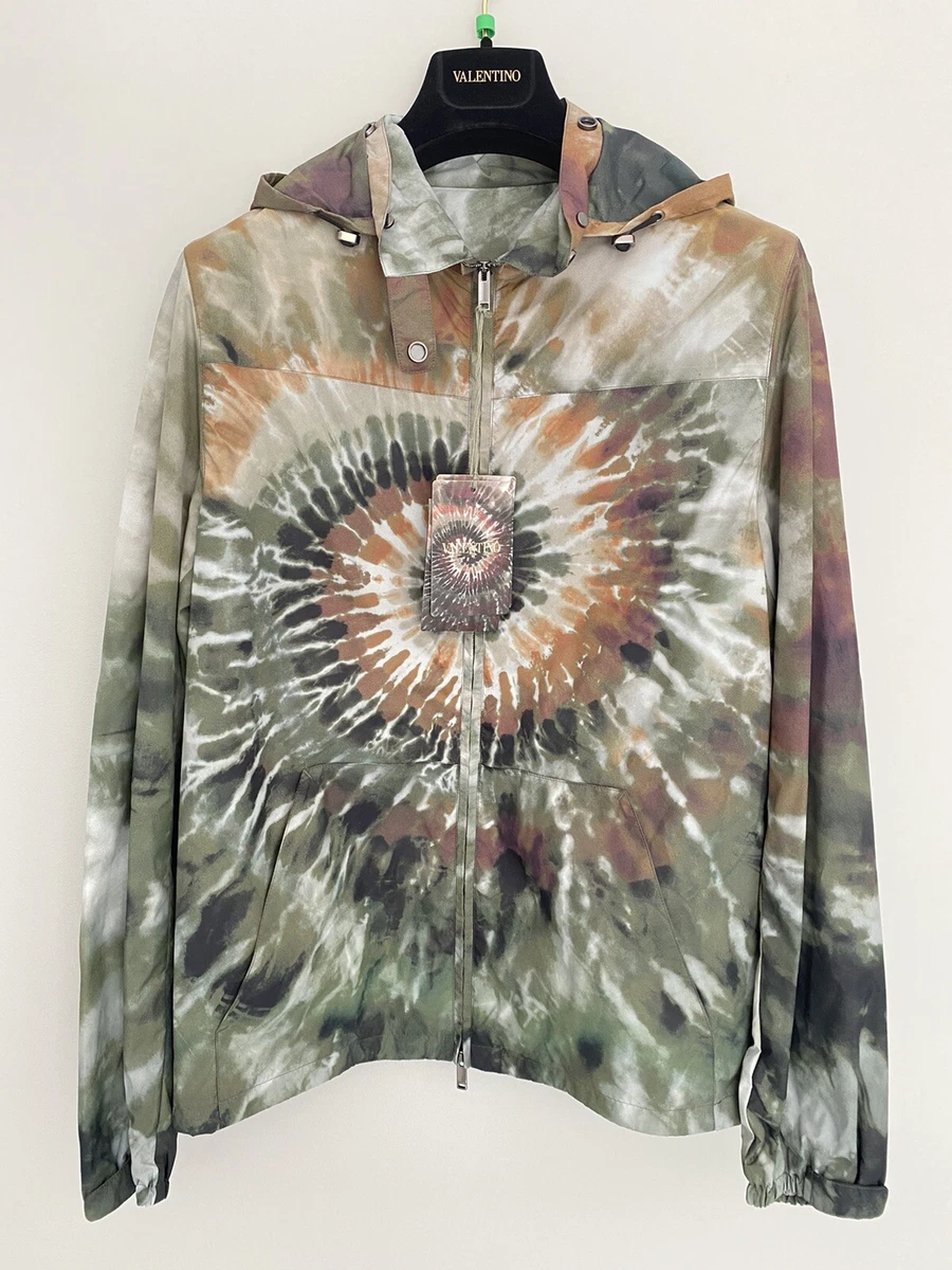 VALENTINO Lightweight Tie Dye Hooded Jacket Size 44 M NWT Unisex