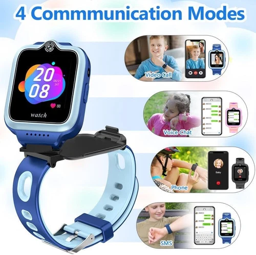 Smartwatch 4G Dzieci Telefon Zegarek z GPS WiFi Rozmowa wideo SOS dla chłopców Dziewcząt - Zdjęcie 47 z 65