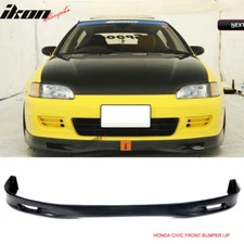 Fits 92-95 Honda Civic Coupe Hatchback Spoon Style Front Bumper Lip Spoiler PU